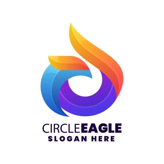 Ilustración de logotipo vectorial Gradiente de águila Estilo colorido
