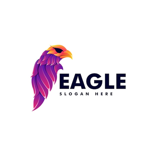Ilustración de logotipo vectorial Gradiente de águila Estilo colorido