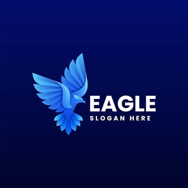 Ilustración de logotipo vectorial Gradiente de águila Estilo colorido
