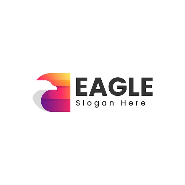 Ilustración de logotipo vectorial Gradiente de águila Estilo colorido