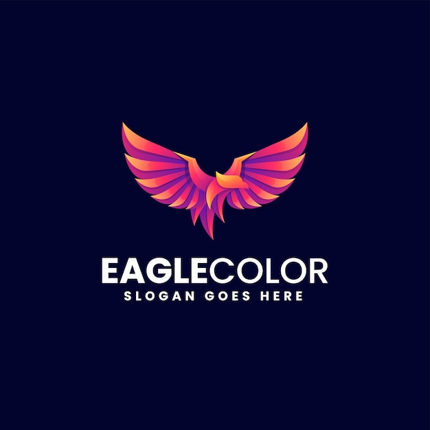 Ilustración de logotipo vectorial Gradiente de águila Estilo colorido