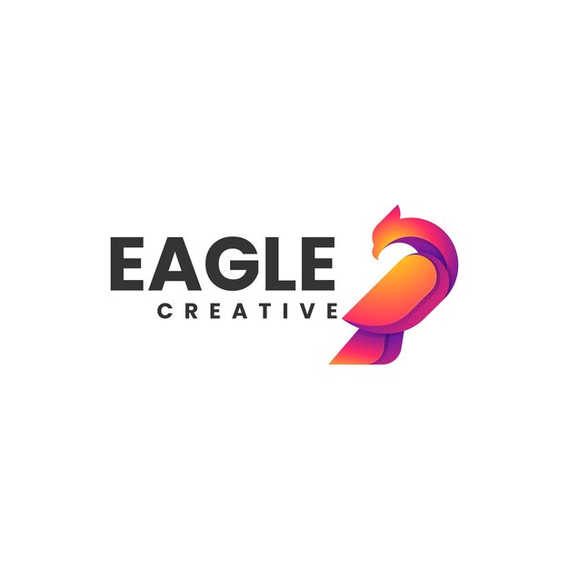 Ilustración de logotipo vectorial Gradiente de águila Estilo colorido