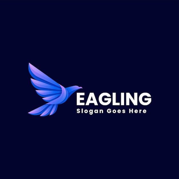 Ilustración de logotipo vectorial Gradiente de águila Estilo colorido