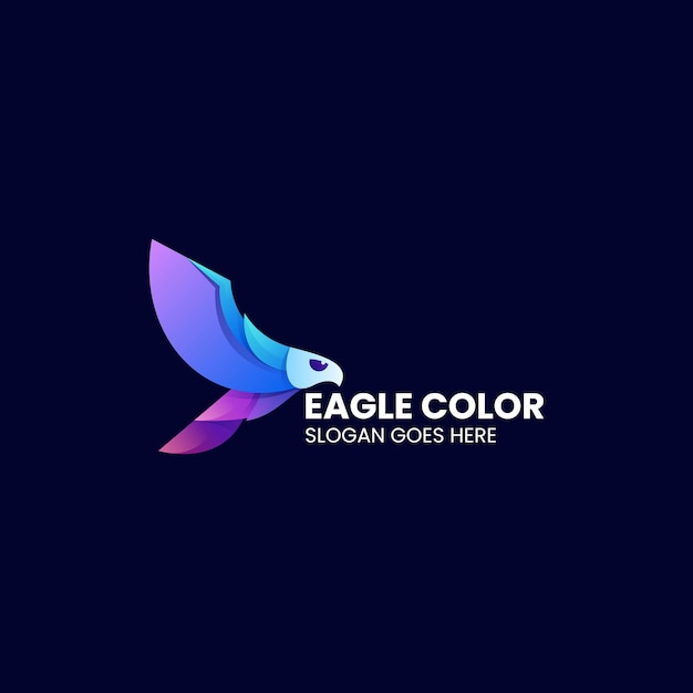 Ilustración de logotipo vectorial Gradiente de águila Estilo colorido