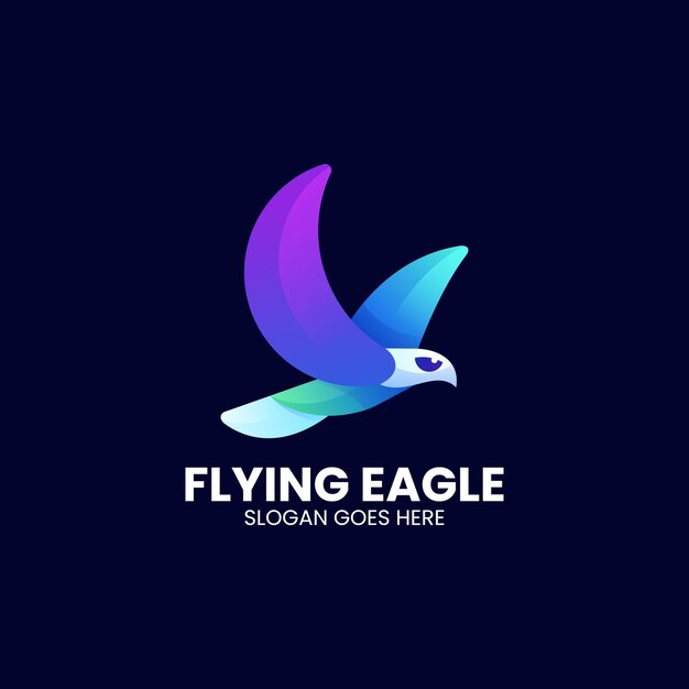 Ilustración de logotipo vectorial Gradiente de águila Estilo colorido