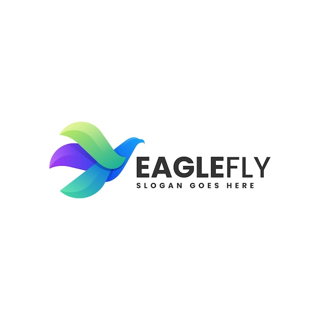 Ilustración de logotipo vectorial Gradiente de águila Estilo colorido