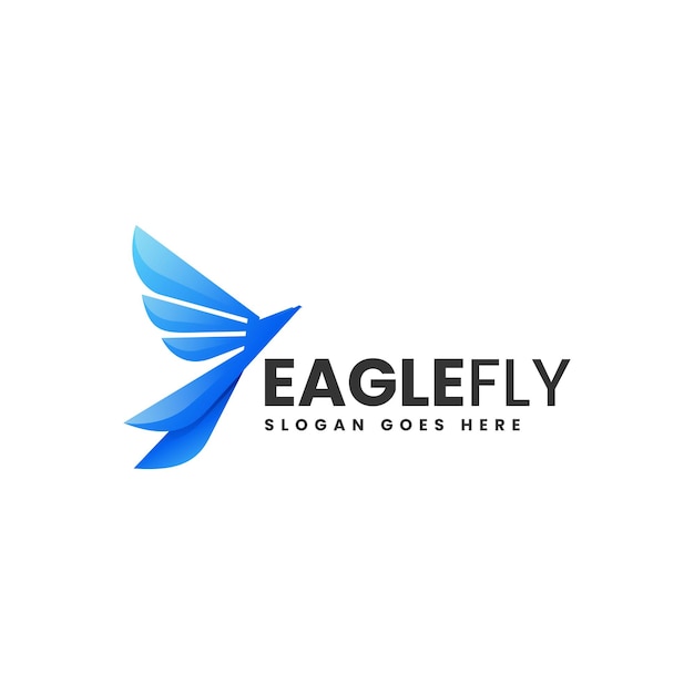 Ilustración de logotipo vectorial Gradiente de águila Estilo colorido