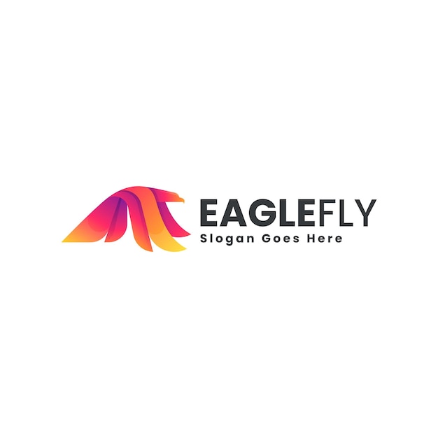 Ilustración de logotipo vectorial Gradiente de águila Estilo colorido
