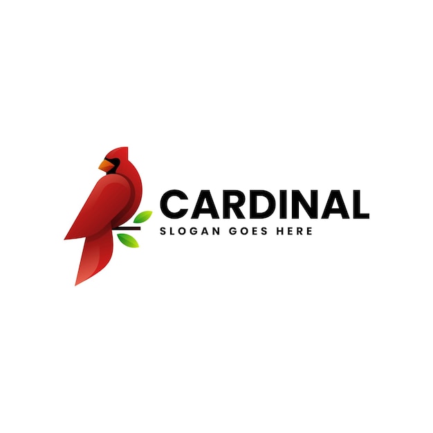 Ilustración del logotipo vectorial Gradiente cardinal Estilo de colores