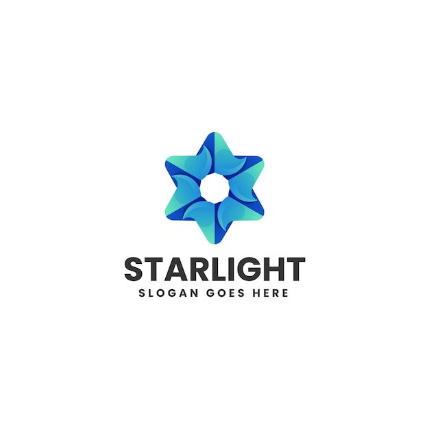 Ilustración del logotipo vectorial Gradiente de estrella Estilo de colores