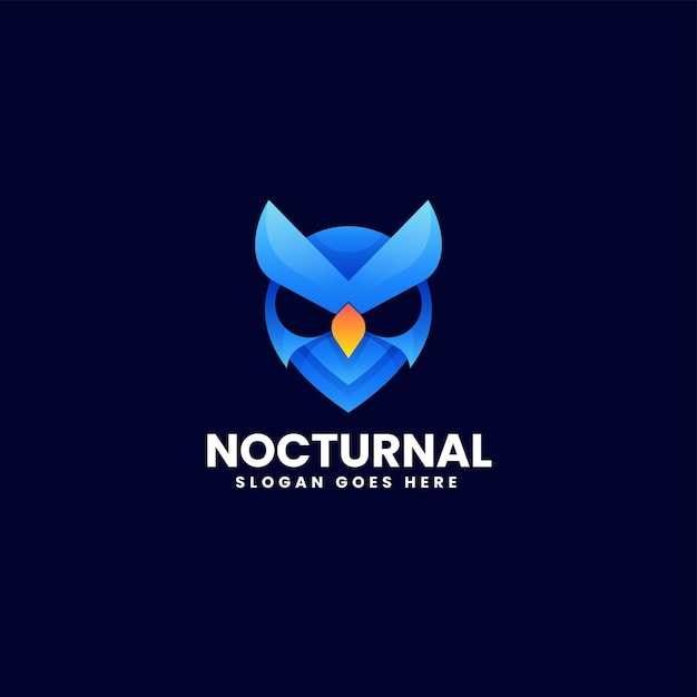 Vector ilustración del logotipo vectorial gradiente nocturno estilo colorido