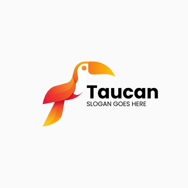 Ilustración del logotipo vectorial Gradiente Taucan Estilo colorido