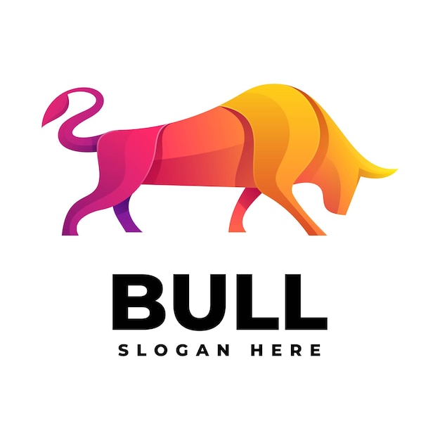 Ilustración del logotipo vectorial Gradiente de toro Estilo colorido