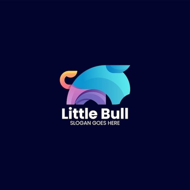 Ilustración del logotipo vectorial Gradiente de toro Estilo colorido