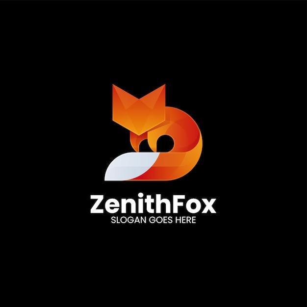 Ilustración del logotipo vectorial Gradiente de zorro Estilo colorido