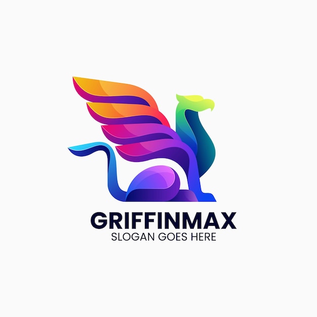 Ilustración del logotipo vectorial Griffin Gradiente Estilo colorido
