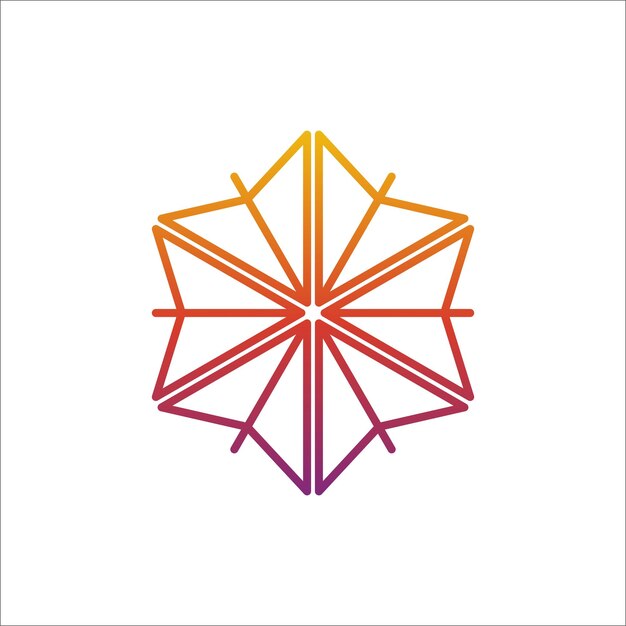 Ilustración del logotipo vectorial Icono de las telas de araña Gradiente colorido