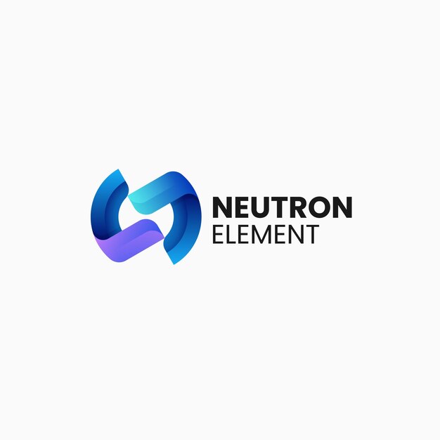 Ilustración del logotipo vectorial Letra N Gradiente Estilo de colores