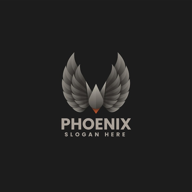 Ilustración del logotipo vectorial Phoenix Gradiente Estilo colorido