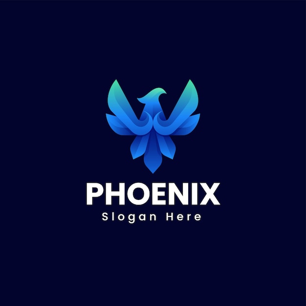 Ilustración del logotipo vectorial Phoenix Gradiente Estilo colorido