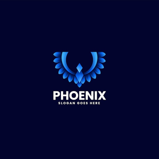 Ilustración del logotipo vectorial Phoenix Gradiente Estilo colorido