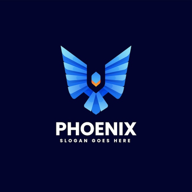 Ilustración del logotipo vectorial Phoenix Gradiente Estilo colorido