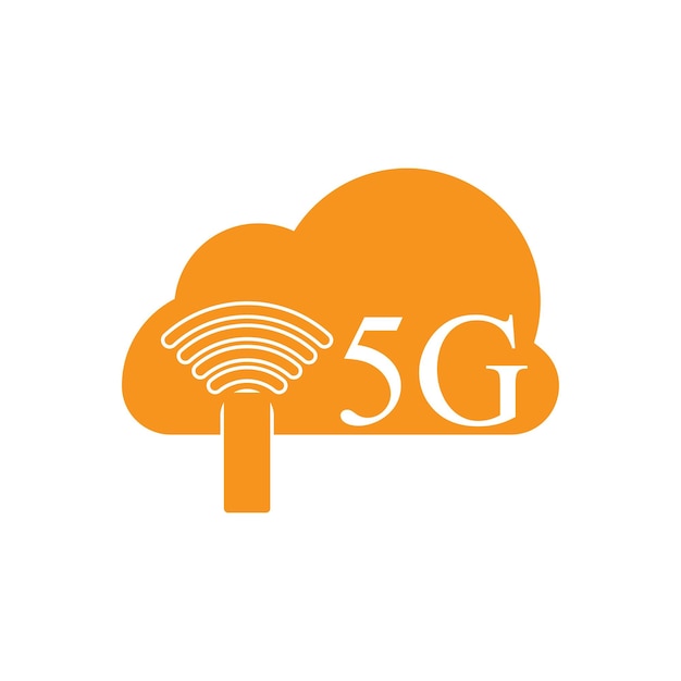 Ilustración del logotipo vectorial de la plantilla de icono 5g