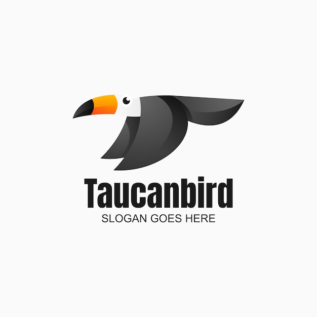 Ilustración del logotipo vectorial Tucán Gradiente Estilo colorido