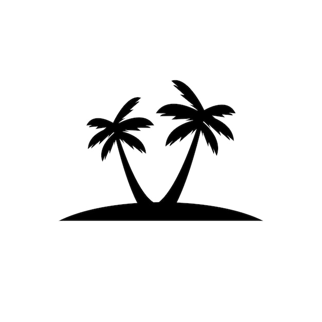 Ilustración de logotipo de verano de palmera