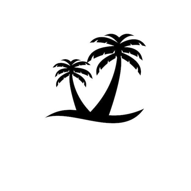 Ilustración de logotipo de verano de palmera