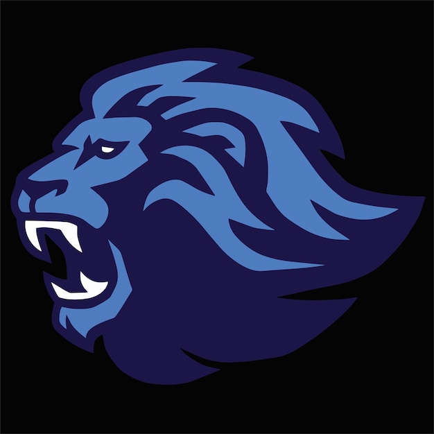 Ilustración del logotipo de wild lion head vector