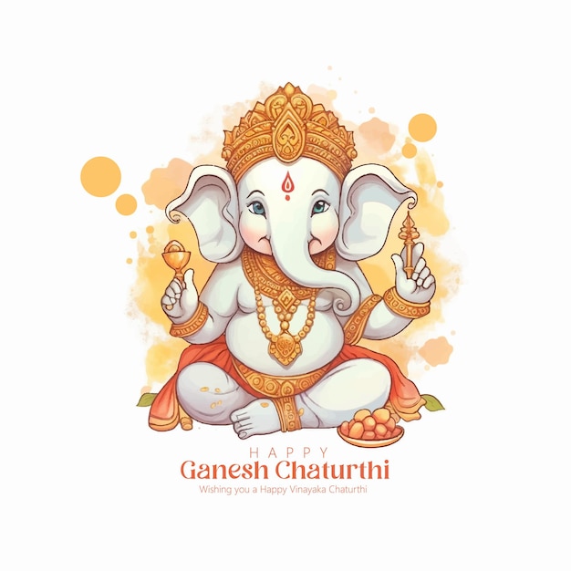 Ilustración de Lord Ganesha para Ganesh Chaturthi