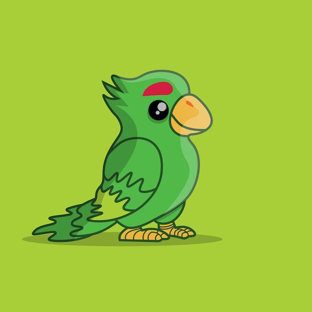 ILUSTRACIÓN DE LORO VERDE AMARILLO