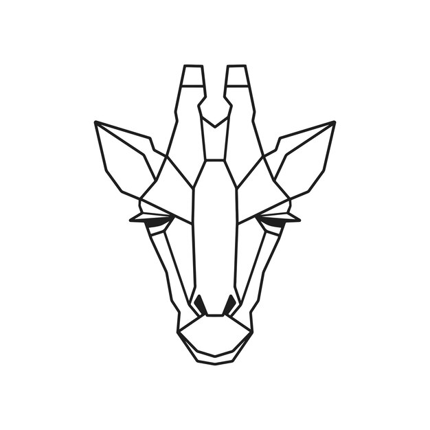 Ilustración lowpoly de jirafa
