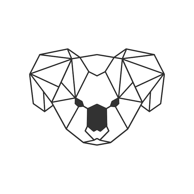 Ilustración Lowpoly Koala