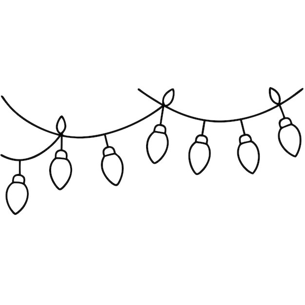 Ilustración de luces de hadas festivas de Navidad