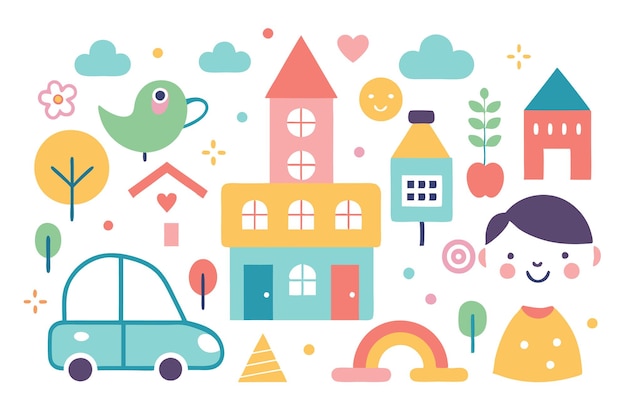Ilustración lúdica para niños