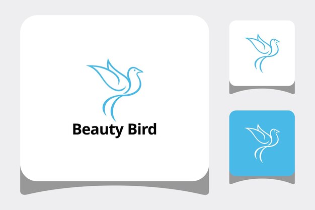 Ilustración lujo moderno pájaro mosca logo plantilla vector logo diseño icono.