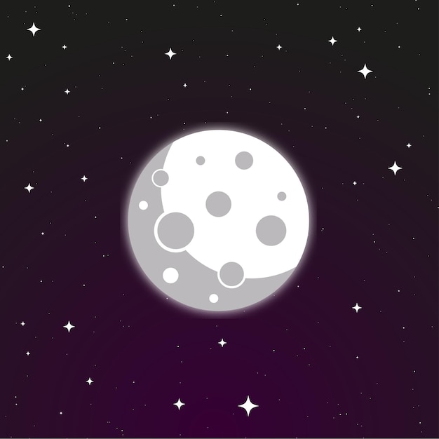 Ilustración de la luna