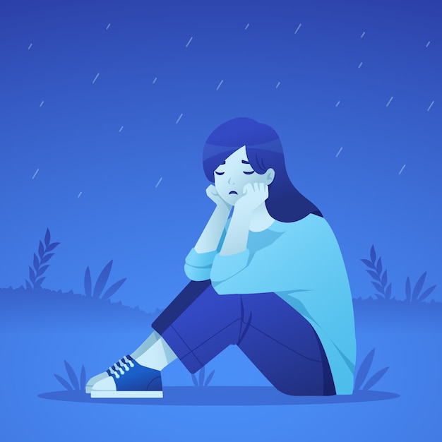 Ilustración del lunes azul degradado