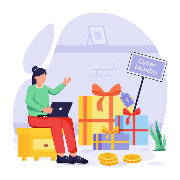 Ilustración del lunes en el ciberespacio