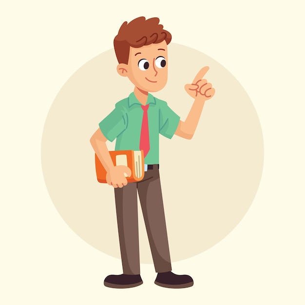 Ilustración del maestro de vector plano