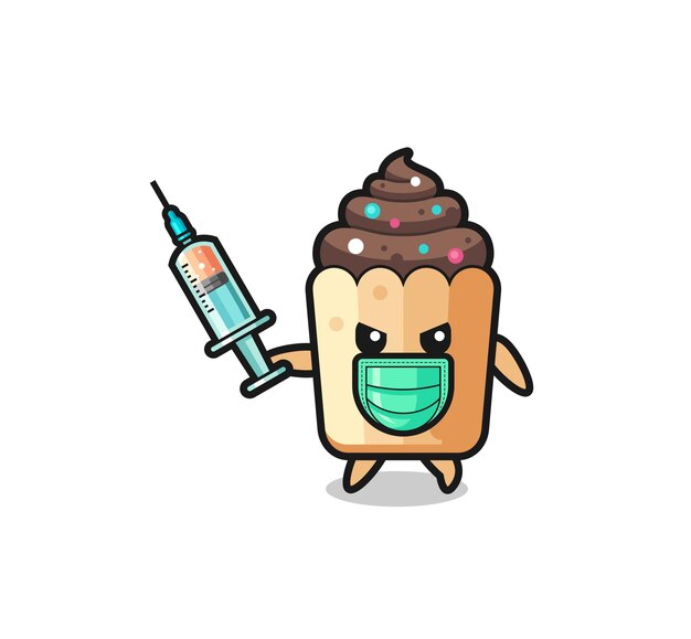 Ilustración de la magdalena para combatir el virus.