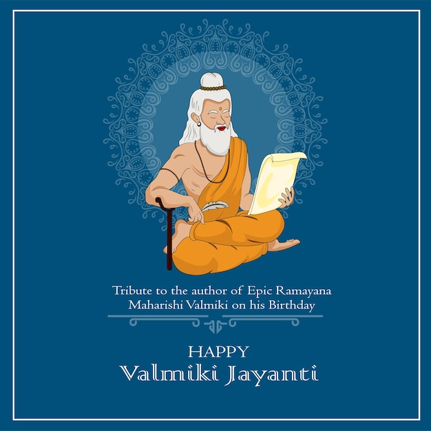 Ilustración de Maharishi valmiki jayanti con experiencia creativa