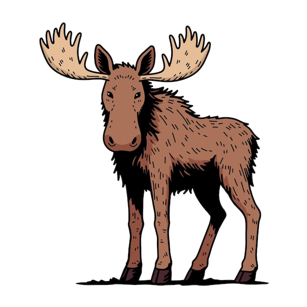Ilustración del majestuoso alce