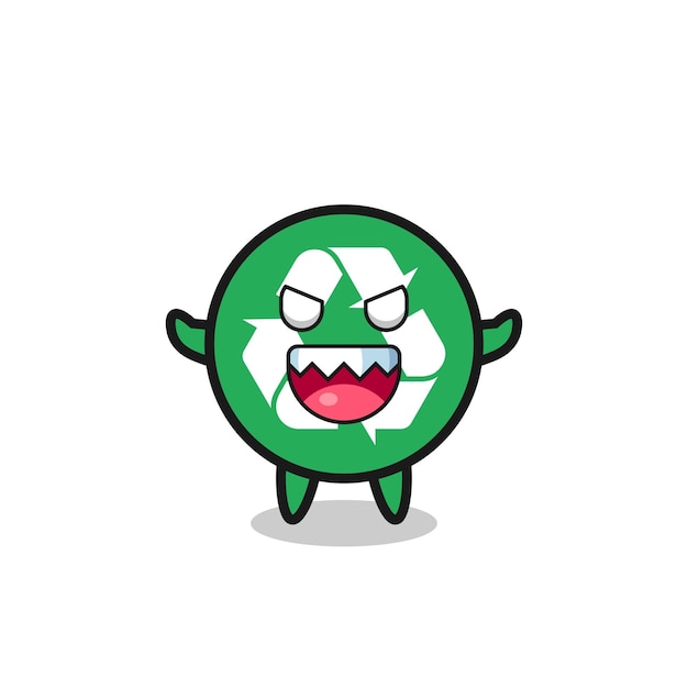 Ilustración del malvado personaje de la mascota de reciclaje