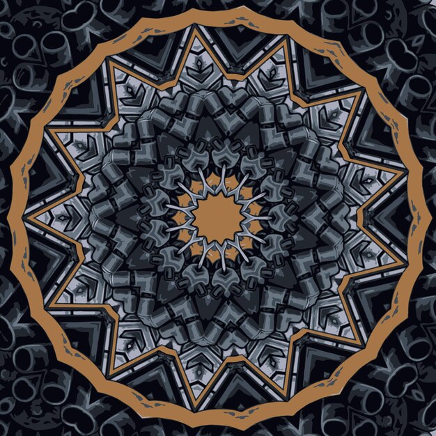 Ilustración de mandala brillante creativa
