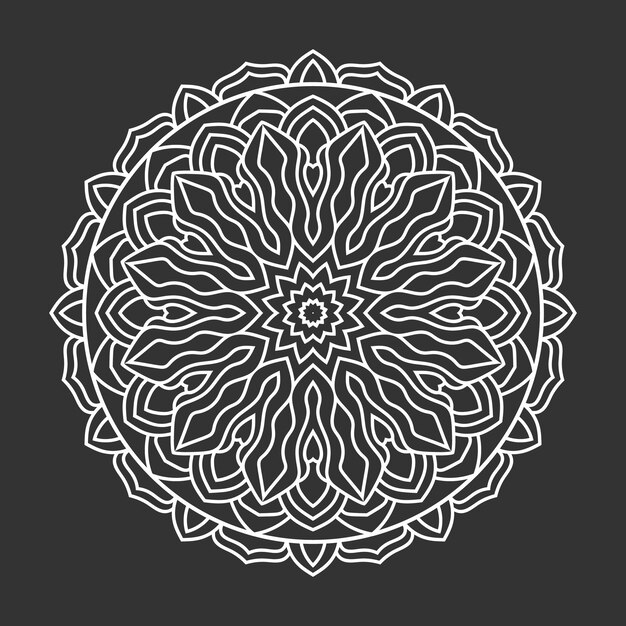 Ilustración de mandala para colorear vector de página de libro Diseño