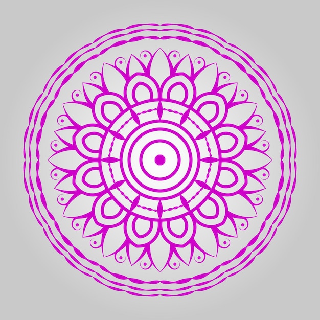 Ilustración de mandala para colorear vector de página de libro diseño