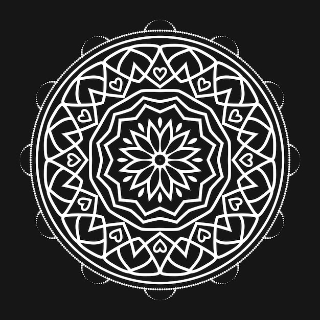 Ilustración de mandala para colorear vector de página de libro Diseño